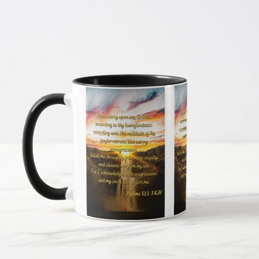 Psalmen 51:1-3 Bibelverse-Schrift Zweittonne-Tasse Tasse (Links)