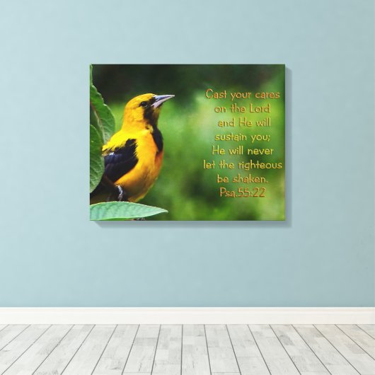 Psalmen 55:22 Inspiration Leinwanddruck (Insitu (Holzboden))