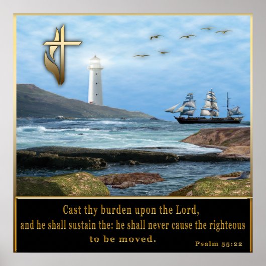 Psalmen 55:22 Poster (Vorne)
