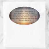 Psalmen 56: 3-4 ovaler aufkleber (Tasche)