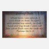 Psalmen 56: 3-4 rechteckiger aufkleber (Vorderseite)