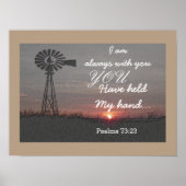 Psalmen 73:23 - Kunstdruck Poster (Vorne)