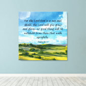 Psalmen 84:11 Canvas Print Leinwanddruck (Insitu (Holzboden))