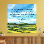 Psalmen 84:11 Canvas Print Leinwanddruck (Insitu (Wohnzimmer))