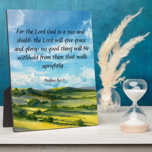 Psalmen 84:11 Plaque Fotoplatte (Seite)
