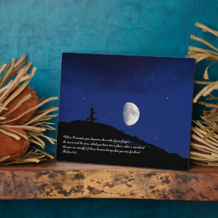 Psalmen 8:3,4 Schrift Inspiration Fotoplatte