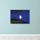 Psalmen 8:3,4 Schrift Inspiration Leinwanddruck (Insitu (Holzboden))