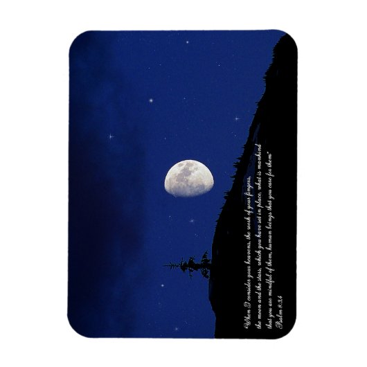 Psalmen 8:3,4 Schrift Inspiration Magnet (Vertikal)