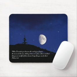 Psalmen 8:3,4 Schrift Inspiration Mousepad