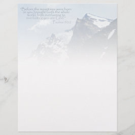 Psalmen 90:2 Felsgebirge Inspiration Briefbogen