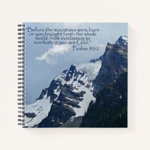Psalmen 90:2 Rocky Mountains Inspiration Notizblock