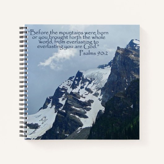Psalmen 90:2 Rocky Mountains Inspiration Notizblock (Vorderseite)