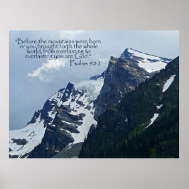 Psalmen 90:2 Rocky Mountains Inspiration Poster
