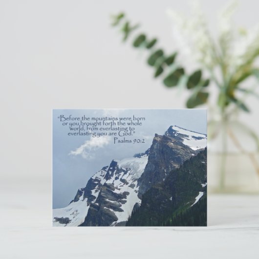 Psalmen 90:2 Rocky Mountains Inspiration Postkarte (Stehend Vorderseite)
