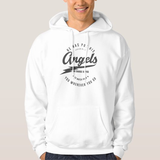 Psalmen 91:11 Mens Christliche Bekleidung Hoodie (Vorderseite)