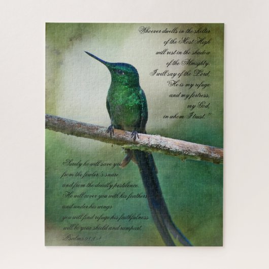 Psalmen 91:1=4 Inspiration Puzzle (Vertikal)