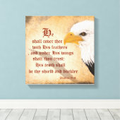 Psalmen 91:4 leinwanddruck (Insitu (Holzboden))