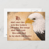 Psalmen 91:4 postkarte (Vorne/Hinten)