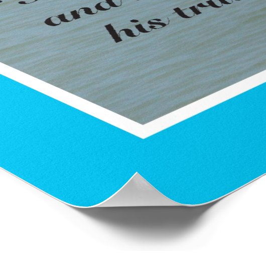 Psalmen 91:4 Schrift Drucken Poster (Ecke)