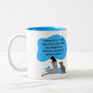 Psalmen 91 Akzent Kissen Zweifarbige Tasse