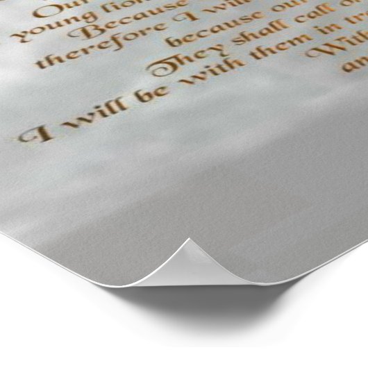 Psalmen 91 poster (Ecke)