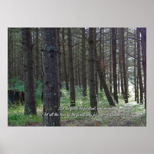 Psalmen 96:12 Inspiration Poster (Vorne)