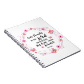 Psalmen Christliche Bibel Verse Rosa Flora Notizblock (Rechte Seite)