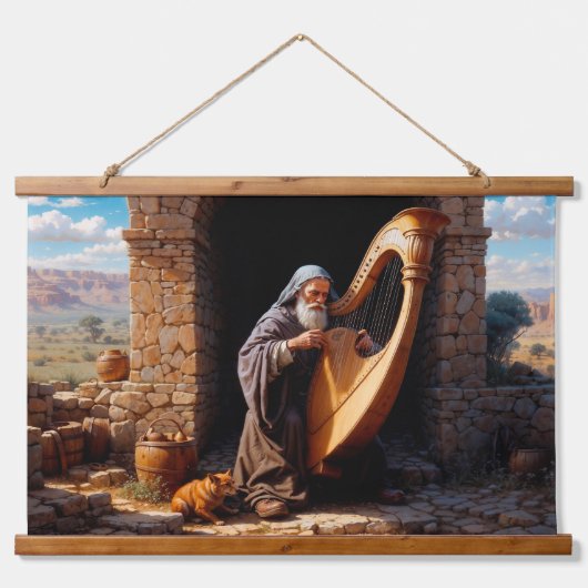 Psalmen eines Souls mit Zeitabnutzung Wandteppich Mit Holzrahmen (Vorne)