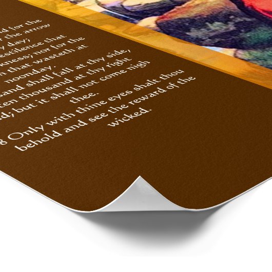 Psalmen Kapitel 91 Poster 10 (Ecke)