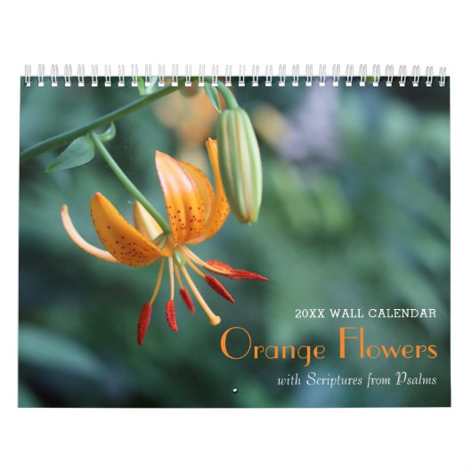 Psalmen und Orange-Blume-Kalender Kalender (Titelbild)