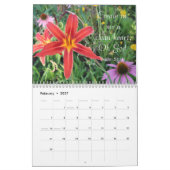 Psalmen und Orange-Blume-Kalender Kalender (Feb 2027)