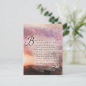 Psalmen und Sonnenuntergänge - Bibelverse Postkarte (Stehend Vorderseite)