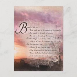 Psalmen und Sonnenuntergänge - Bibelverse Postkarte