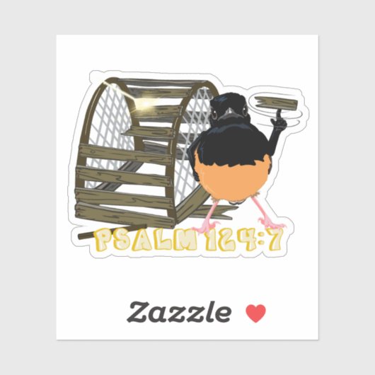 Psalmen - Weißer Rumped Shama Aufkleber (Blatt)