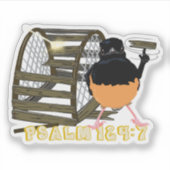 Psalmen - Weißer Rumped Shama Aufkleber (Vorderseite)