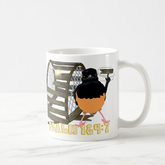 Psalmen - Weißer Rumped Shama Kaffeetasse (Rechts)