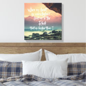 Psalmen: Wenn mein Herz überwältigt ist Bibelverse Leinwanddruck (Insitu (Schlafzimmer))