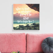 Psalmen: Wenn mein Herz überwältigt ist Bibelverse Leinwanddruck (Insitu (Wohnzimmer))