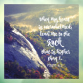 Psalmen: Wenn mein Herz überwältigt ist Verse Fensteraufkleber (Blatt 3)