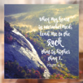 Psalmen: Wenn mein Herz überwältigt ist Verse Fensteraufkleber (Blatt 2)