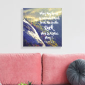 Psalmen: Wenn mein Herz überwältigt ist Verse Leinwanddruck (Insitu (Wohnzimmer))