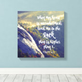 Psalmen: Wenn mein Herz überwältigt ist Verse Leinwanddruck (Insitu (Holzboden))