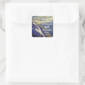 Psalmen: Wenn mein Herz überwältigt ist Verse Quadratischer Aufkleber (Tasche)