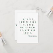 Psalms 121:2 KJV Bible Scripture Grußkarte Karte (Vorderseite/Rückseite Beispiel)