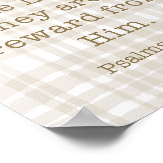 Psalms 127 Scripture Wall Art Poster (Ecke)