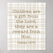 Psalms 127 Scripture Wall Art Poster (Vorne)