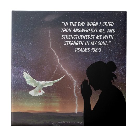 PSALMS 138:3 FLIESE (Vorderseite)