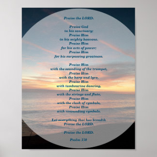 Psalms 150 Lob für das LORD-Poster Poster