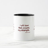 Psalms 18:1 KJV Bibelverse Zwei-Tone-Tasse Tasse (Zentrum)