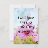 Psalms 18:1 KJV Bible Verse Pic Flat Grußkarte Karte (Vorderseite)